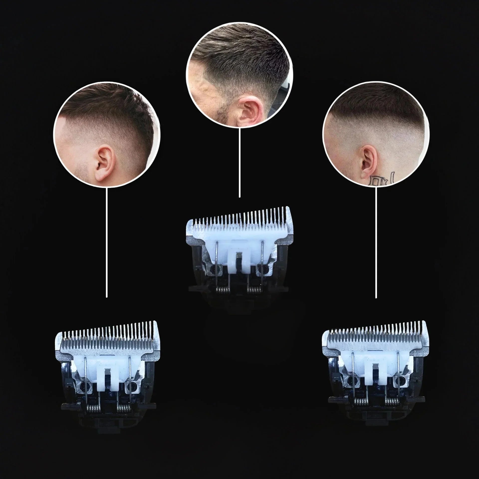 Professional Hair Clipper Titanium Ceramic Blade Hair Trimmer LCD Display Strong Power Salon Barber Hair Cutting Machine For Men
